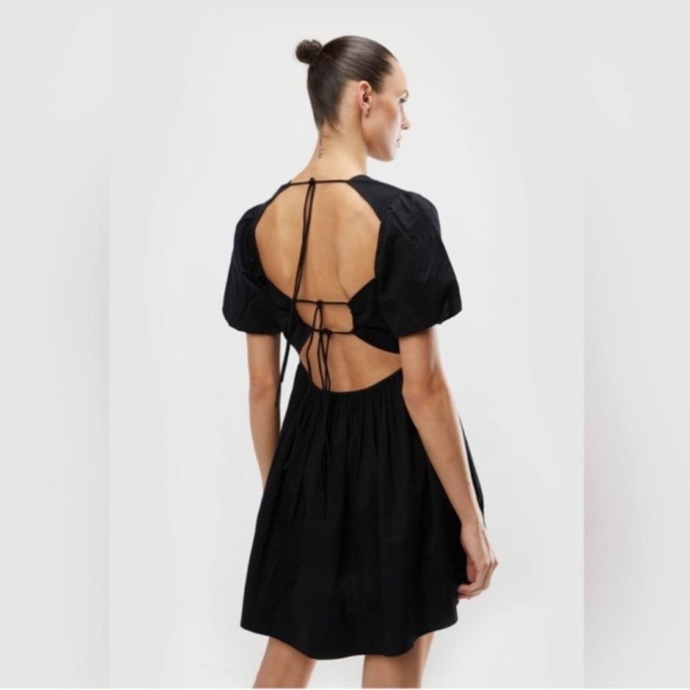 Oak + Fort Puff Sleeve 100% Cotton Mini Dress / Tempest